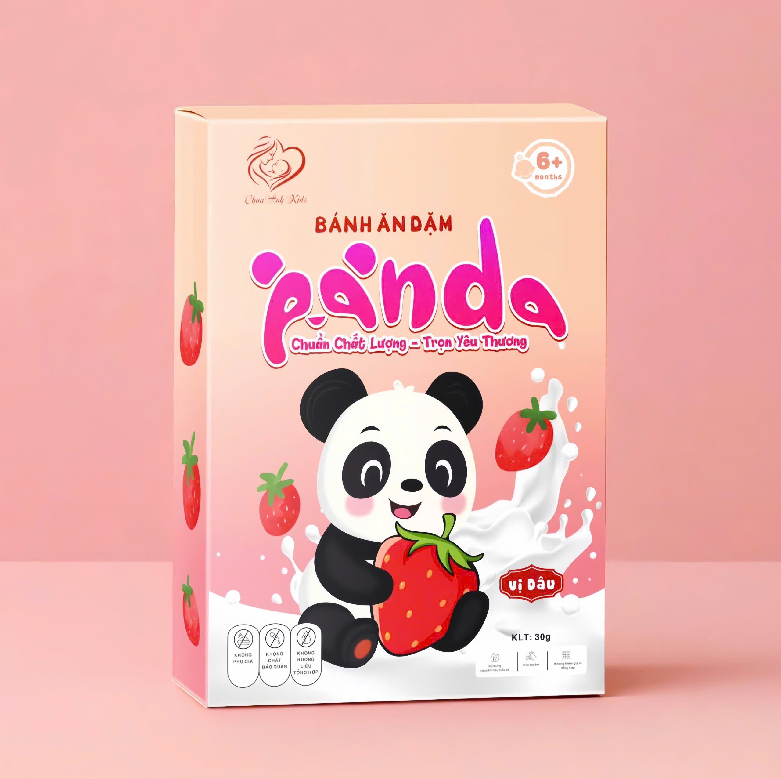 Bánh ăn dặm Panda vị dâu