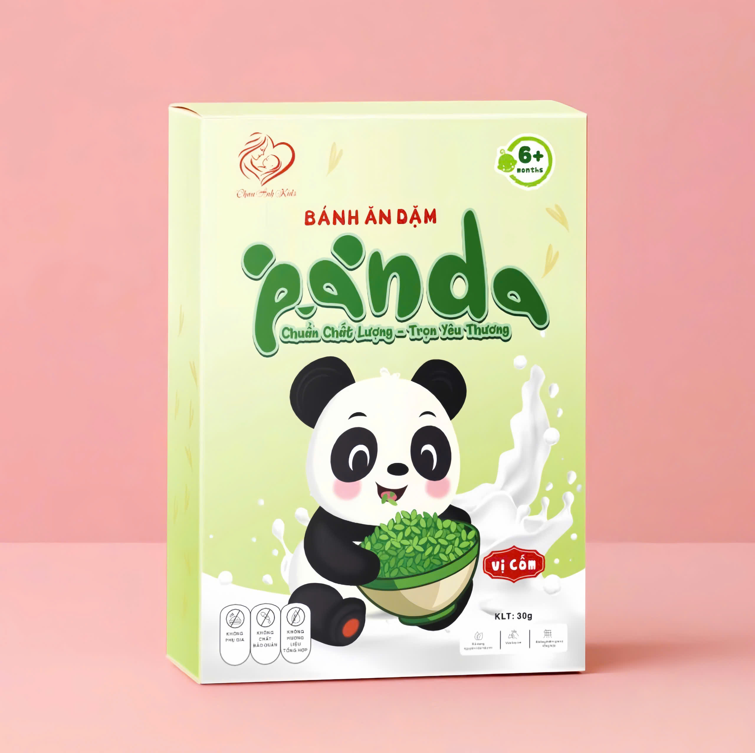 Bánh ăn dặm Panda vị cốm